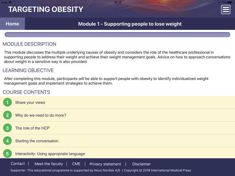 Key learnings in obesity