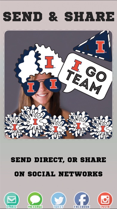 Illinois Fighting Illini Selfie Stickers screenshot 4