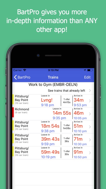 BartPro - Easy Fast BART Times screenshot-0