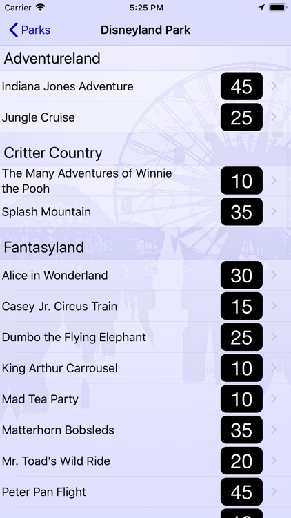 Wait Times for Disneyland