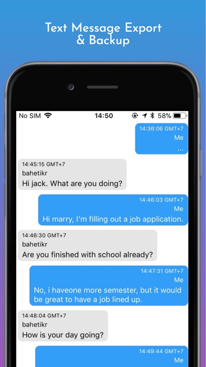 Text Message Export & Backup