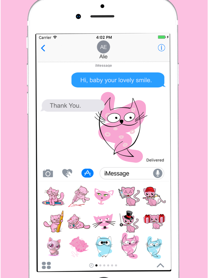 Pink Partner Stickers for iMessages