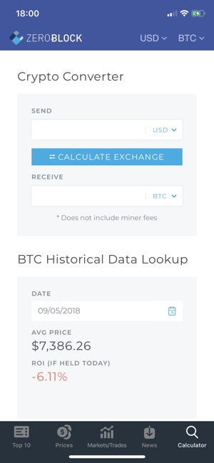 Zeroblock Real Time Bitcoin Im App Store - 