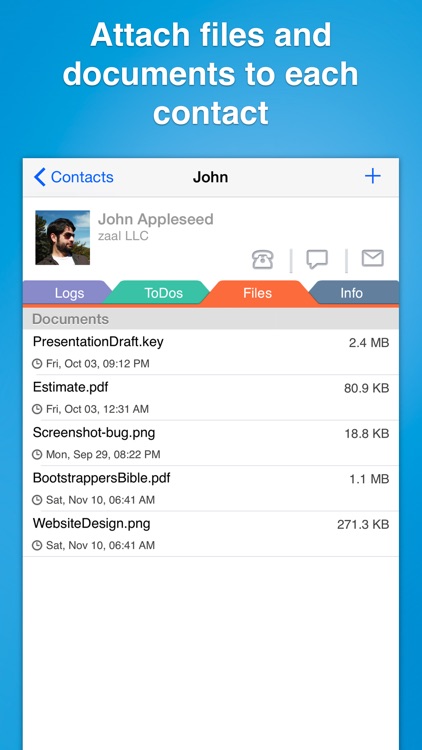 Contacts Journal CRM