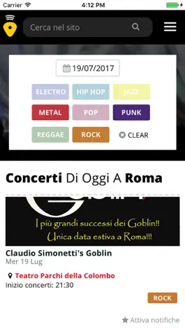 Game screenshot Concerti a Roma - Eventi, serate, band, locali... mod apk