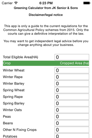 Farming Greening Calculator screenshot 2