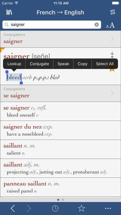 French-English Medical Translation Dictionary Screenshot 1