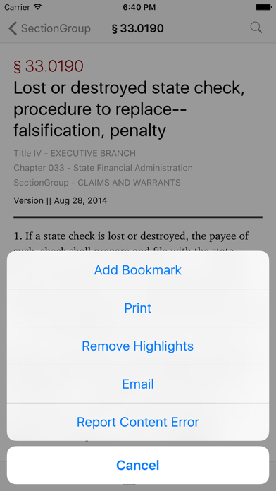 How to cancel & delete Missouri Law by LawStack from iphone & ipad 3
