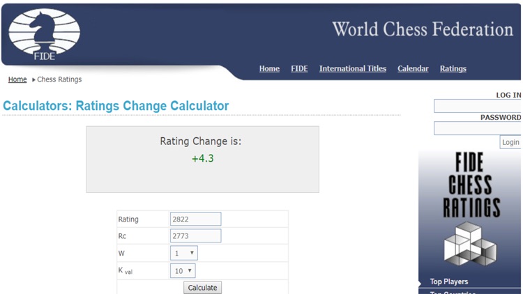 FIDE Chess Rating calculators. Calculate FIDE Chess rating