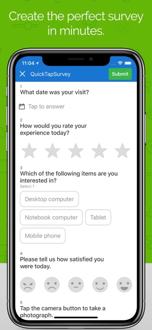 quicktap survey form builder on the app store