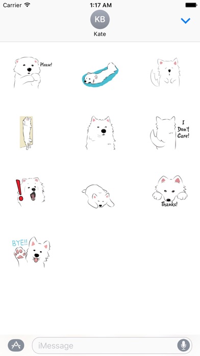 Samoyed Dog Smileymoji Sticker screenshot 3
