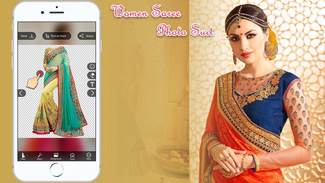 Women Saree Photo Suit(圖1)-速報App