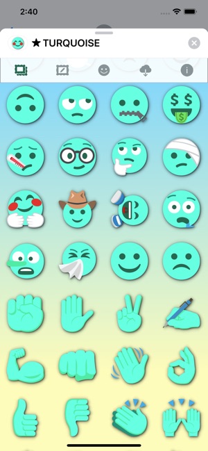 TURQUOISE Emoji • Stickers(圖6)-速報App