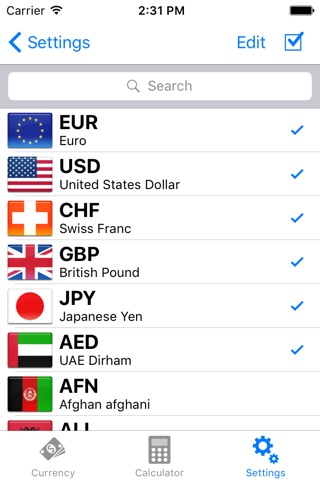 Exchange rate converter screenshot 2