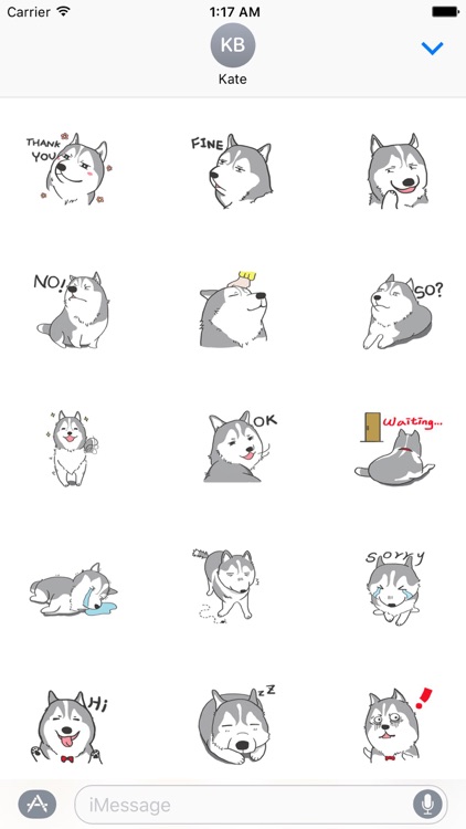 Husky Dog - Huskymoji Sticker