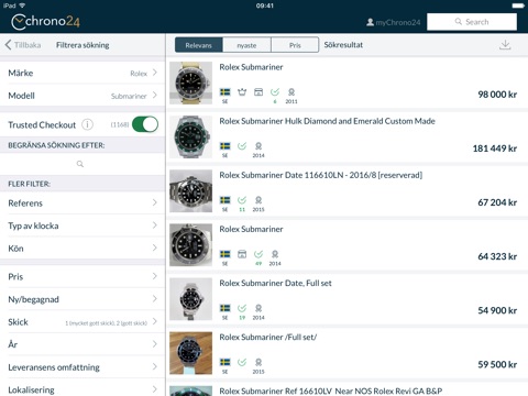 Chrono24 for iPad screenshot 2