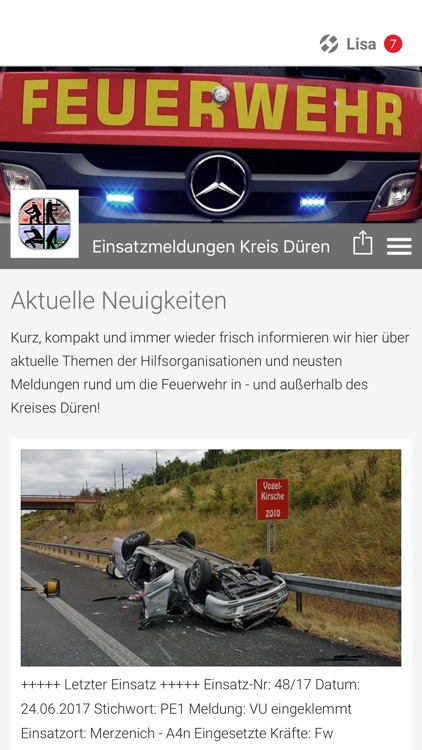 Einsatzmeldungen Kreis Düren