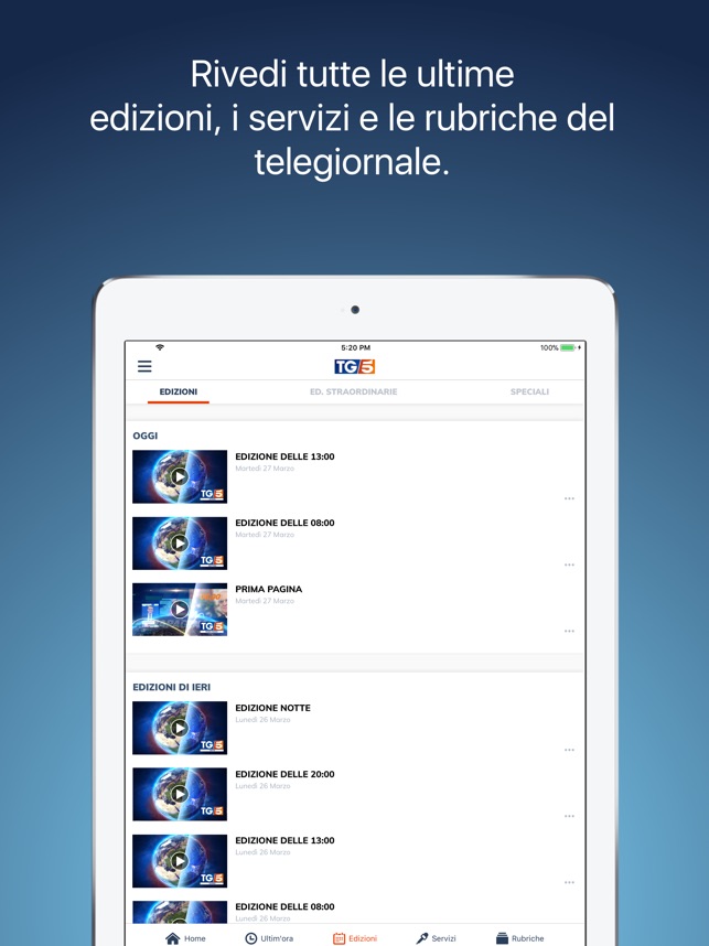 NUOVA APP TG5 SCARICA