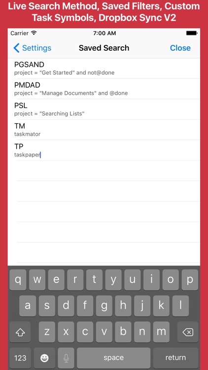 Taskmator - TaskPaper Client, Plain Text Todo List screenshot-3