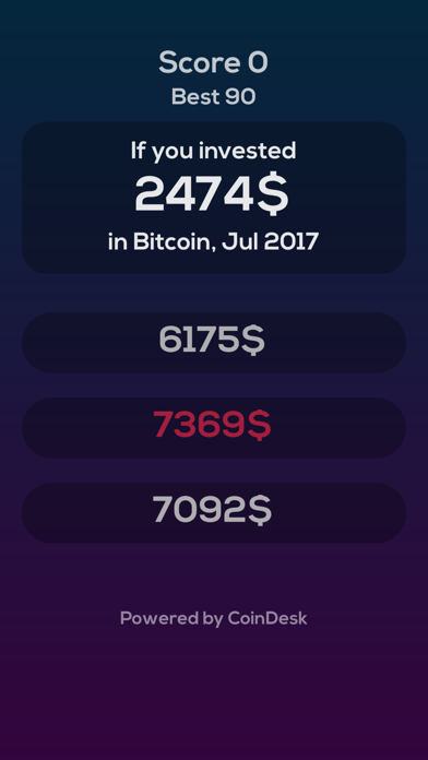 Bitcoin Price Guess Quiz screenshot 3