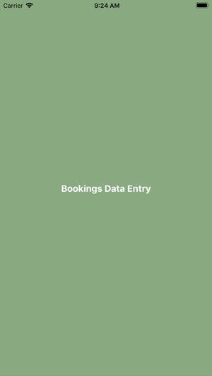 Bookings Data Entry