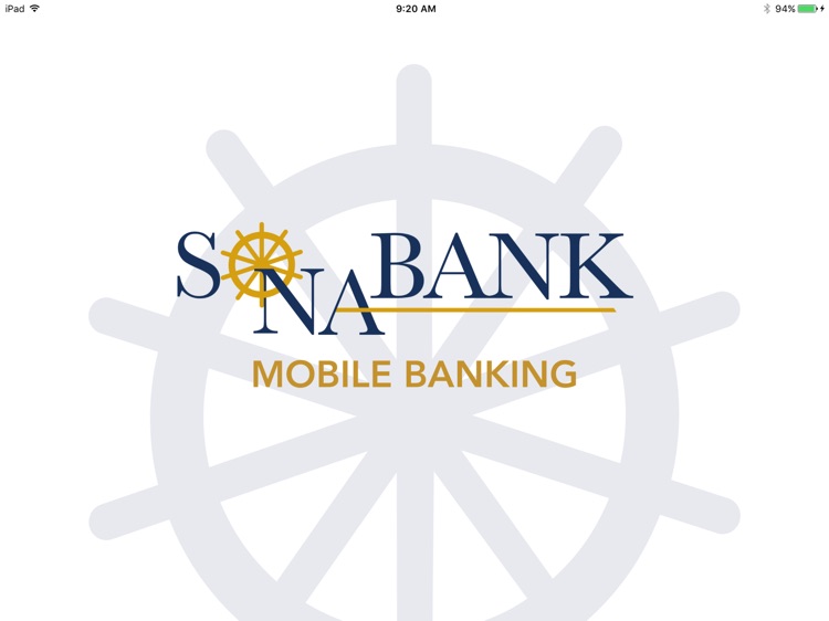 Sonabank Mobile Banking for iPad