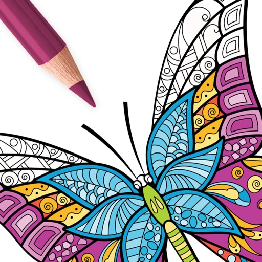 Adult Butterfly Coloring Book Icon