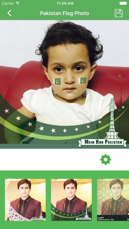 Pakistan 14 August Flag Face Photo Frame Maker screenshot-3