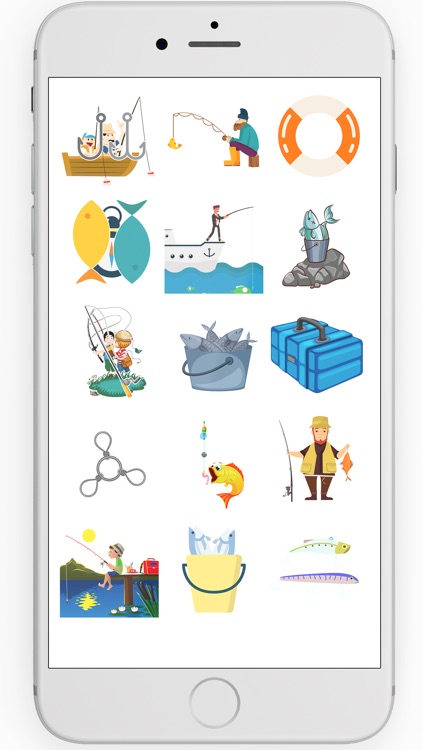 Fishing Stickers fisherman Emojis