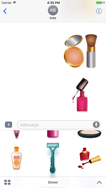 Cosmetic Stickers iMessage screenshot-4