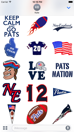 New England Football Sticker Pack Experience(圖2)-速報App