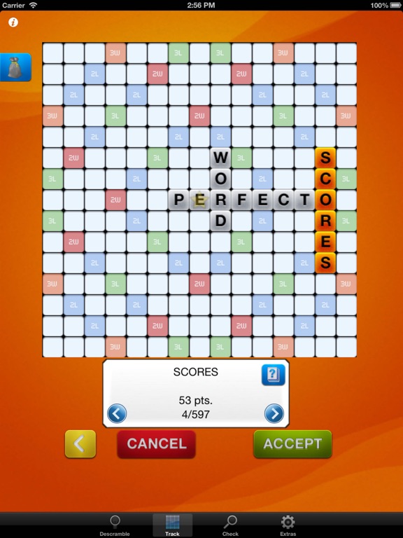 Descrambler unofficial word game solver for SCRABBLE®, Words with Friends and Wordfeud