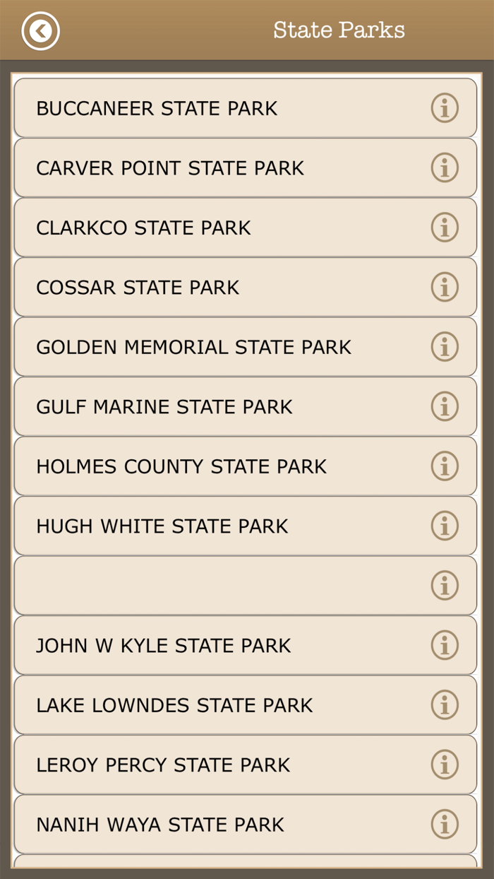 Mississippi - Camps  Trails