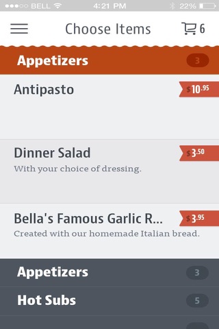 Bella's Pizza Villa screenshot 3