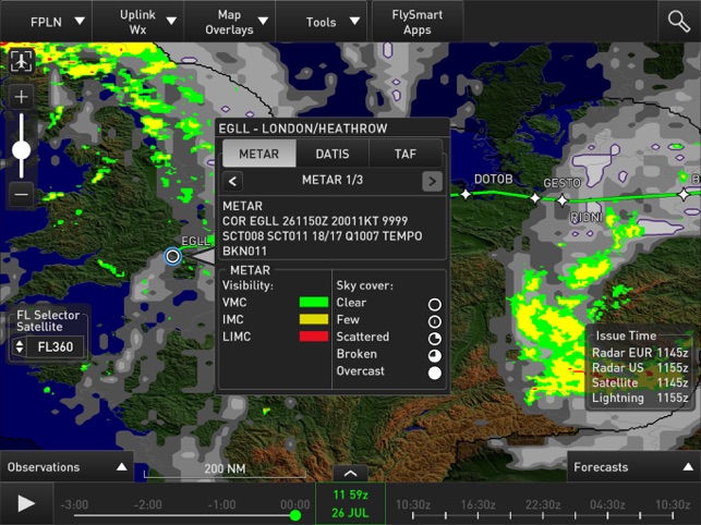 Weather on Board designed for FlySmart w