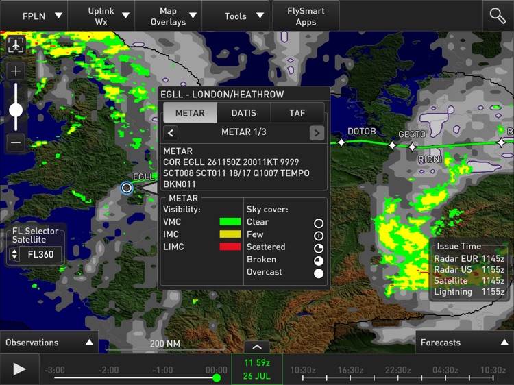 Weather on Board designed for FlySmart with Airbus