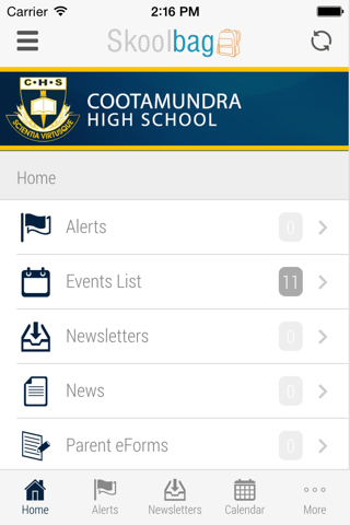 Cootamundra High School - Skoolbag screenshot 2