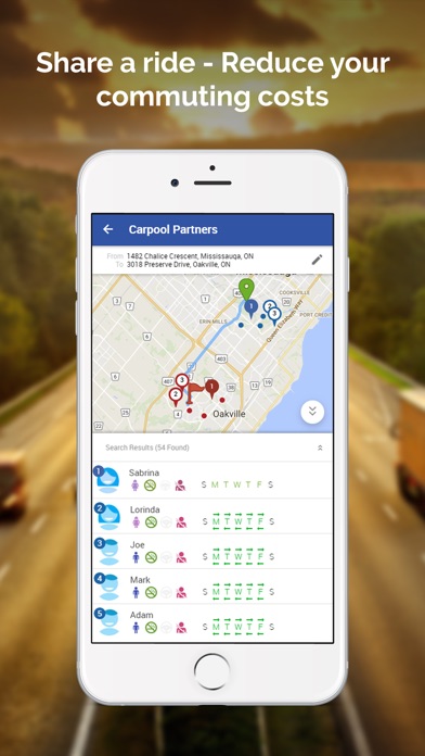 ChangeMyRide-commuting options screenshot 2