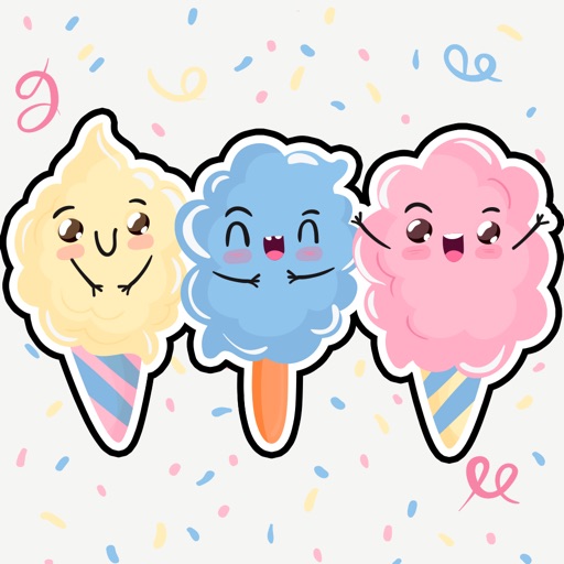 Candy stickers lollipop and sweets icon