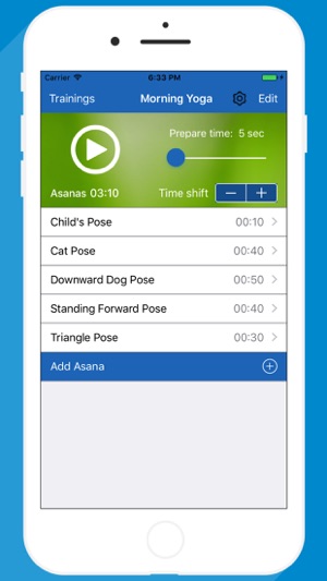Yoga Timer for interval yoga trainings