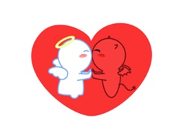 Devil And Angel Love Sticker