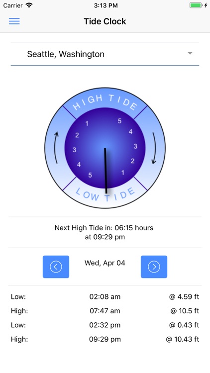 Tide Clock and Tide Times