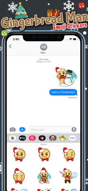 Gingerbread Man Emoji Stickers(圖2)-速報App