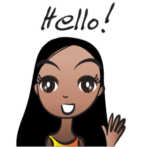 Beautiful Girl Talk stickers iOS App