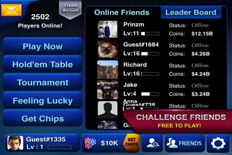 LIVE Poker 1 on 1 screenshot 3