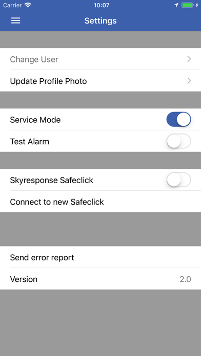 Skyresponse:alarm screenshot 4