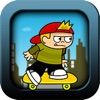 Cartoon Skate-boarding City Kid Pro