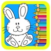 Animal Book Bunny Coloring Rabbit Pages
