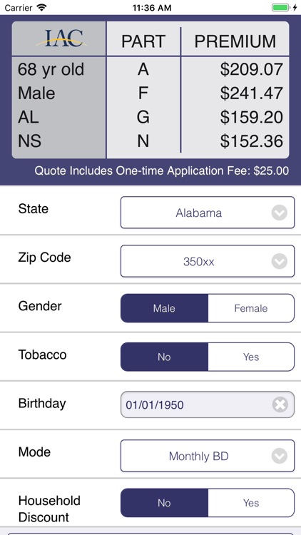 IAC MedSup Calculator