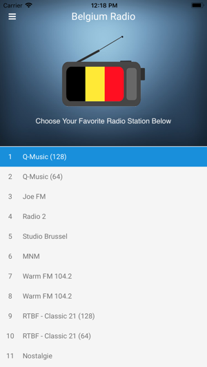 Belgium Radio Station: Belgian